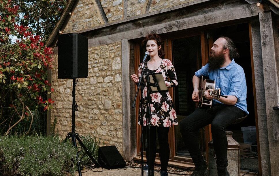 Image of Wandering West performing at a wedding